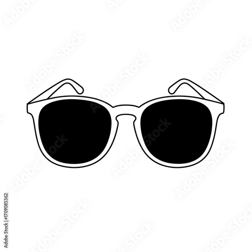 Simple Outline of Stylish Sunglasses