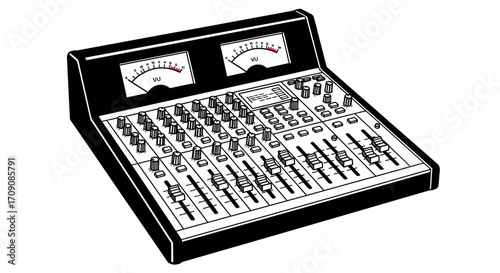 Audio Mixer Illustration