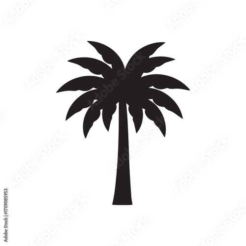 Modern palm tree silhouette representing island retreat and summer paradise experience