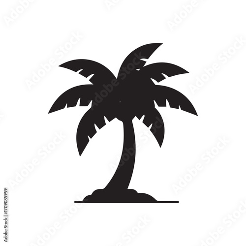 Minimal palm silhouette representing freedom, travel inspiration and tropical escape