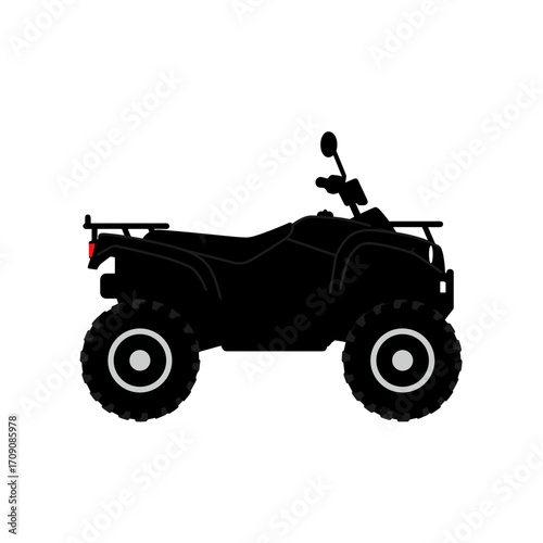 Simple Silhouette of a Powerful All-Terrain Vehicle
