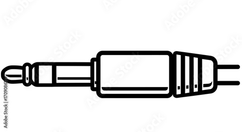 6.35mm Stereo Jack Plug Connector Icon