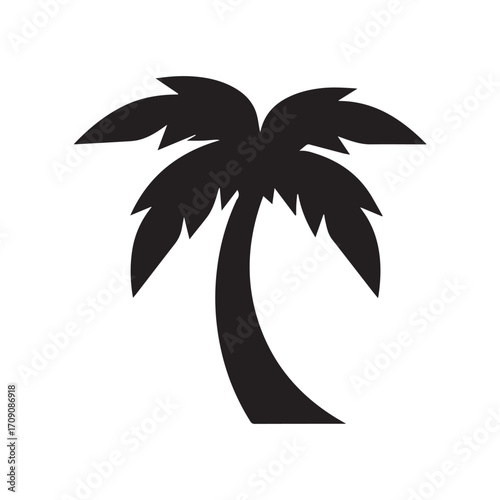 Elegant palm icon perfect for high-end resort, hotel and coastal lifestyle branding
