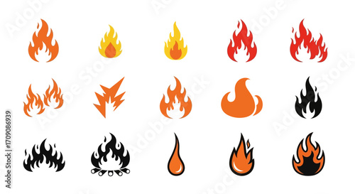 Collection of Fire Flame Icons