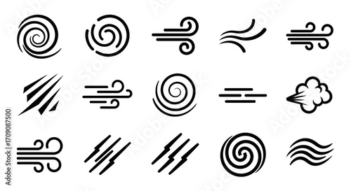 Wind and Air Flow Icons