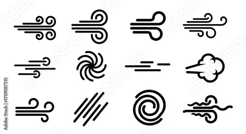 Wind and Air Flow Icons
