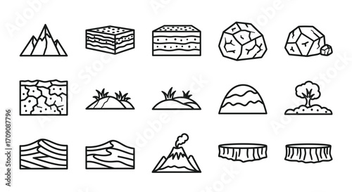 Geological Formation and Landscape Icons