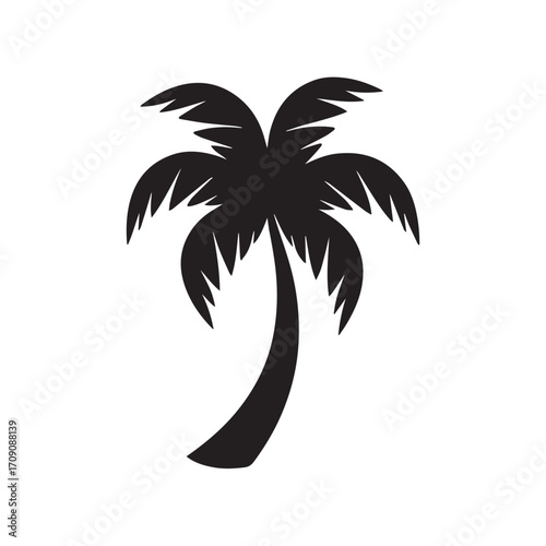 Coconut palm logo perfect for fruit brand, juice bar and island resort promotions