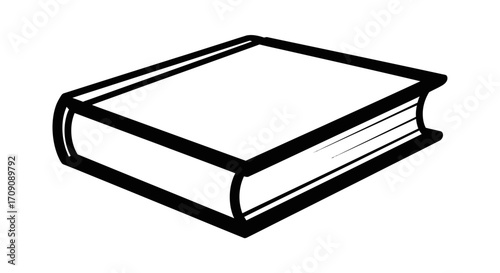 Stylized Black and White Book Illustration