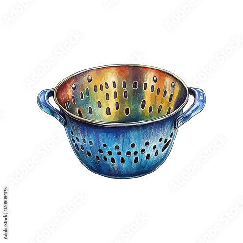 colander hand drawn illustration