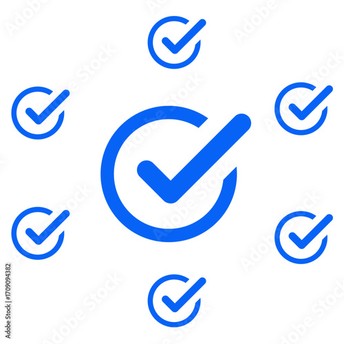 Digital approval vector. Perfect for representing a successful process, completed task, or verified result. A clear, impactful graphic for business, finance, and professional themes.