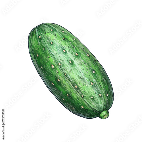 cucumber hand drawn illustration