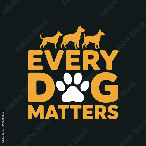 Three dogs and paw print text animal animals