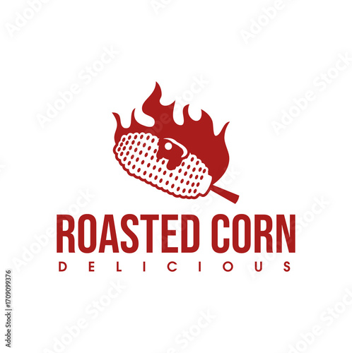 creative roasted corn logo design  for your business