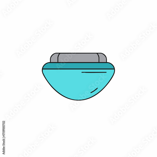 Teal and Gray Modern Recessed Lighting Fixture Icon
