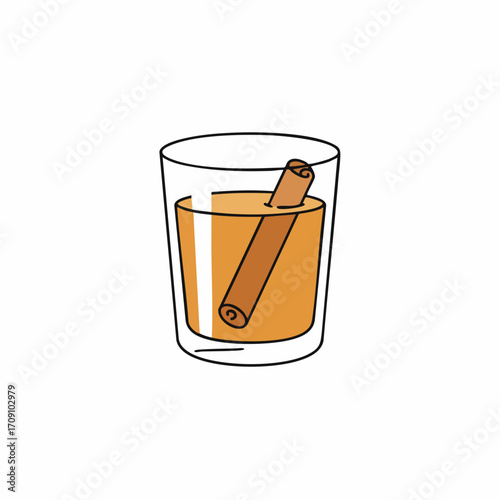 A Simple Glass of Cinnamon Tea, Warm and Inviting.
