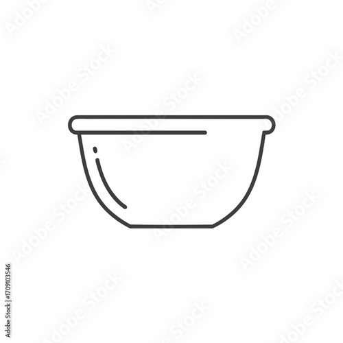 Simple Outline of a Round Mixing Bowl