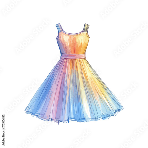 dress hand drawn illustration