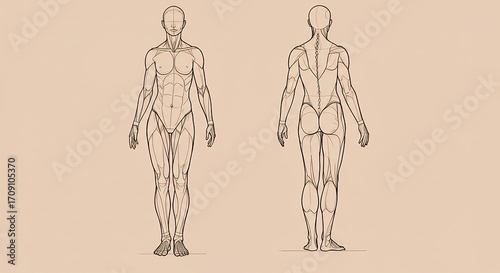 Human body anatomy drawing
