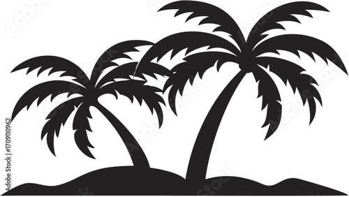 Tropical paradise escape with swaying palm trees, perfect for summer vacation vibes and island getaways