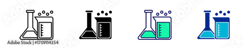 Chemical  Icon Set Multiple Style Collection