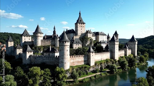 Medieval Fortress, Chteau de Bouillon, Belgium, River, Towers, Walls, History, Landmark, Architectur