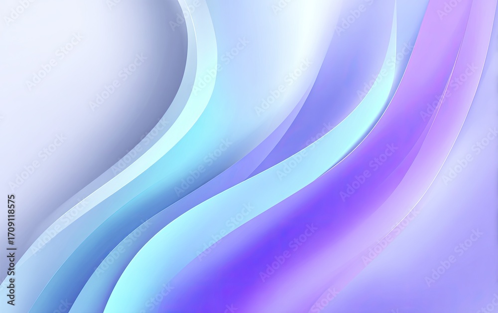Fototapeta premium Abstract, flowing, pastel curves. Light, soft colors blend into each other, creating a dynamic, smooth design. Soft light highlights the curves