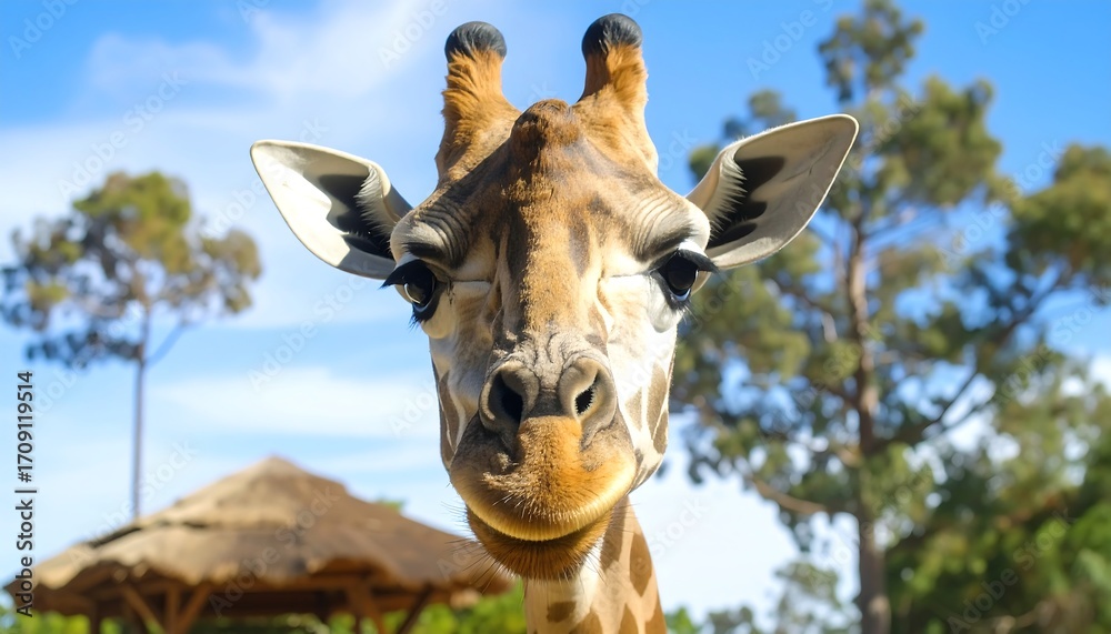 Fototapeta premium Close-up giraffe face