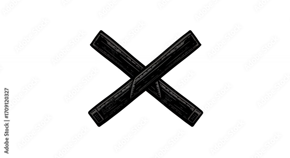 Obraz premium Black x symbol