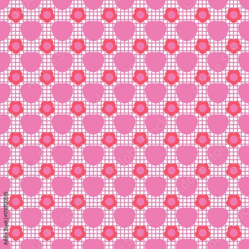seamless pattern with pink flowers. Hand drawn doodle floral pattern background. Floral seamless pattern with doodle style. 