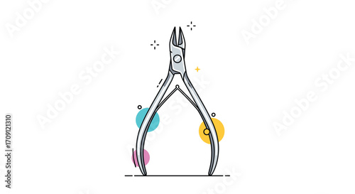 Precision cuticle nippers for detailed nail care and manicure tools.