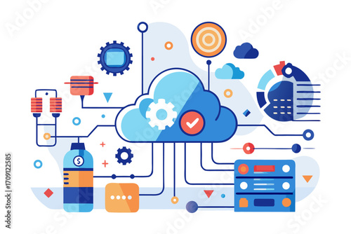 Modern digital workspace showing artificial intelligence technology with holographic data analytics and virtual dashboards. A professional working on a laptop surrounded by futuristic AI visualization