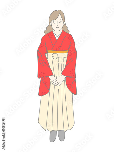 イラスト　女性　式