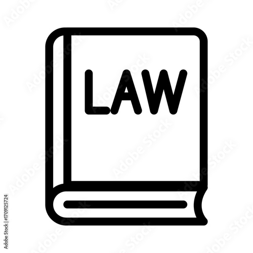 Labor Law Manual Line Icon of Labor Laws Icon Set
