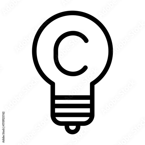 Copyright Innovation Line Icon of Intellectual Property Icon Set