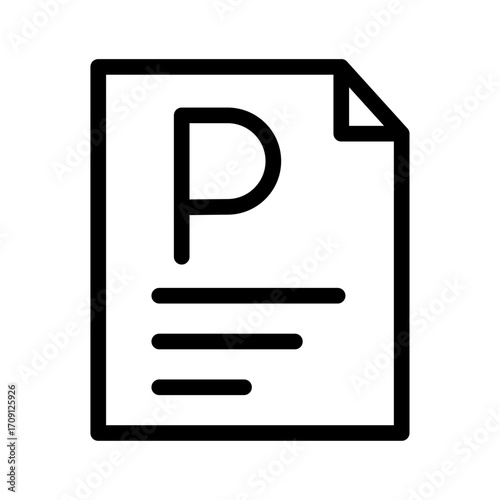 Patent File Line Icon of Patents Icon Set
