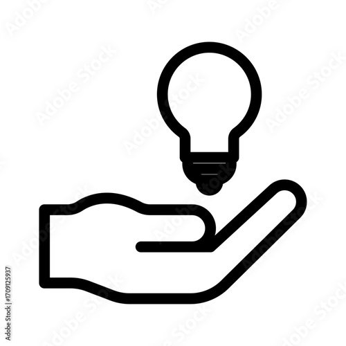 Handheld Patent Idea Line Icon of Patents Icon Set