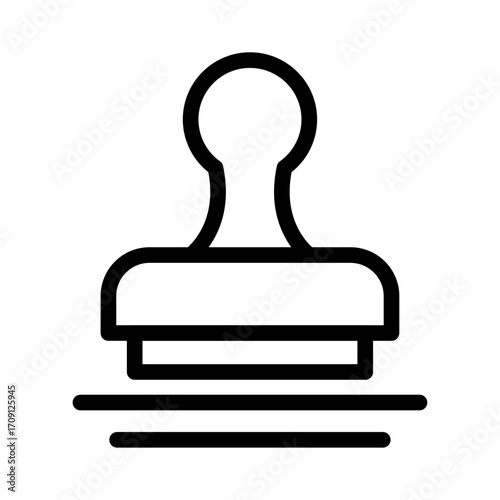 Patent Stamp Line Icon of Patents Icon Set