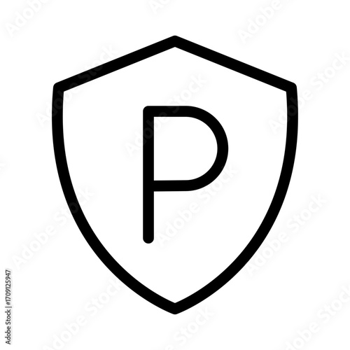 Patent Shield Line Icon of Patents Icon Set