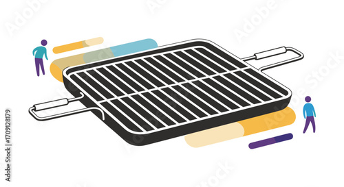 Outdoor cooking and grilling as a fun summer activity.
