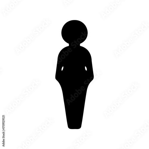 Black silhouette of foosball soccer player on a white background image