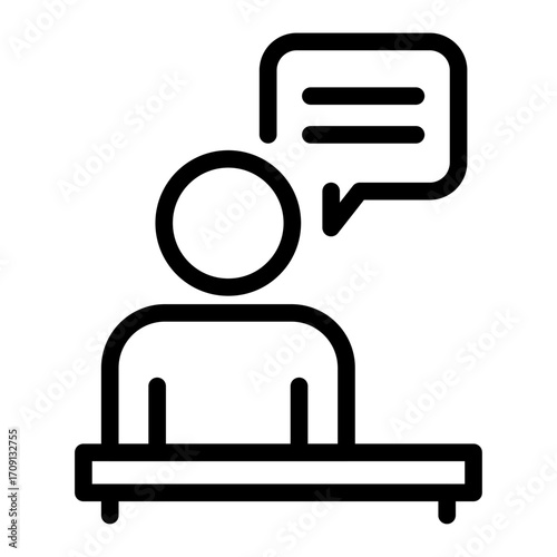 Interview Panel Line Icon of Interviews Icon Set