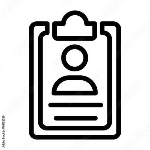 Interview Assessment Form Line Icon of Interviews Icon Set