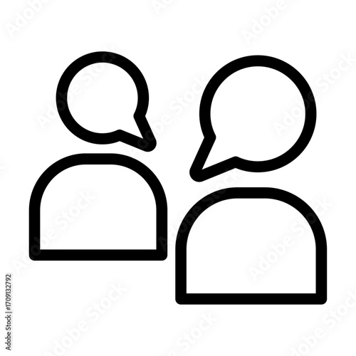 Candidate Conversation Line Icon of Interviews Icon Set