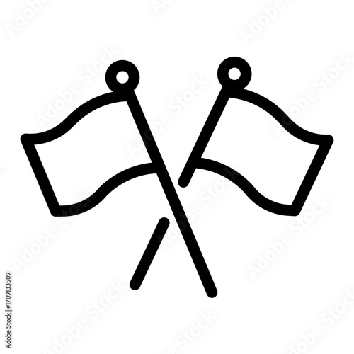 Bilateral Relations Line Icon of Diplomacy and International Relation Icon Set