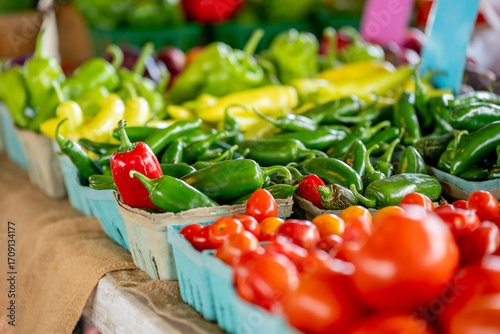 Close up image for vegetables at a market stand