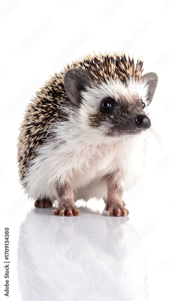 Naklejka premium Cute hedgehog in profile