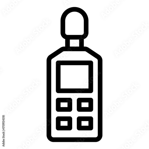 measuring noise level outline icon used in sound testing