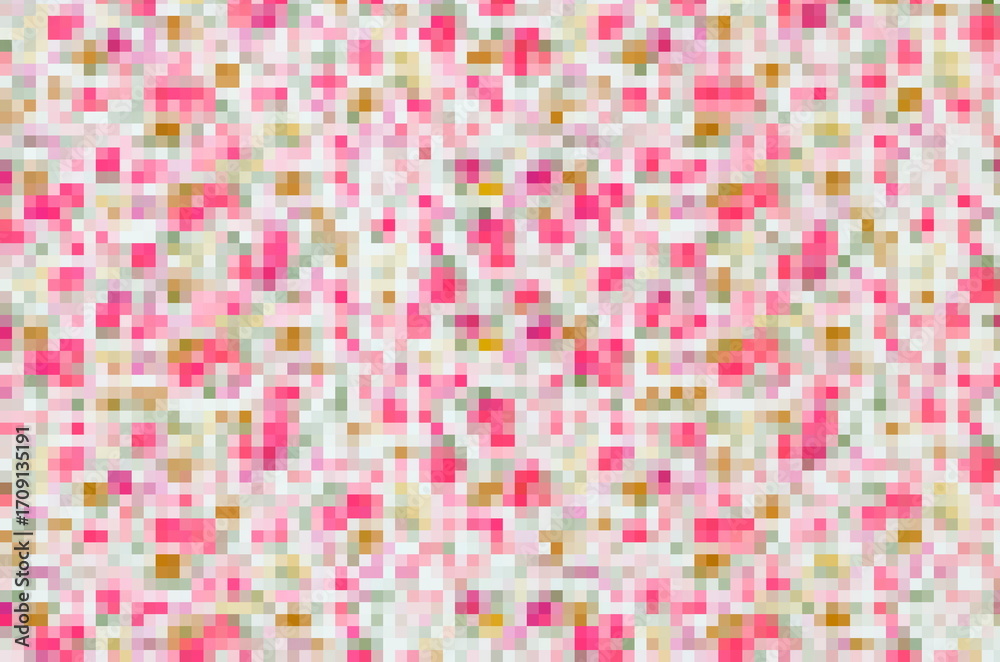 Fototapeta premium Pixelated Abstract Pink Mosaic Background for Creative Design and Modern Digital Projects