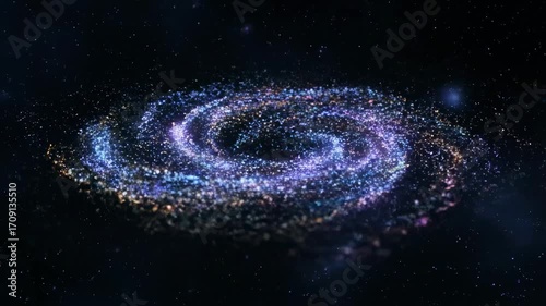A mesmerizing seamlessly looping video of swirling, luminous particles creating a magical, celebratory light vortex effect glitter, mesmerizing, celebration